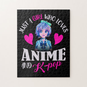 Puzzle Juste une fille qui aime Anime et K-Pop 
