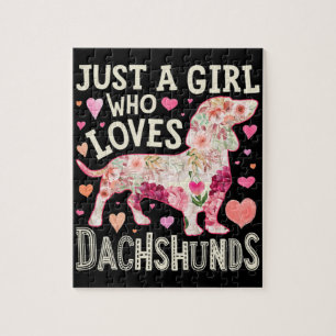 Puzzle Juste Une Fille Qui Aime Dachshunds Chien