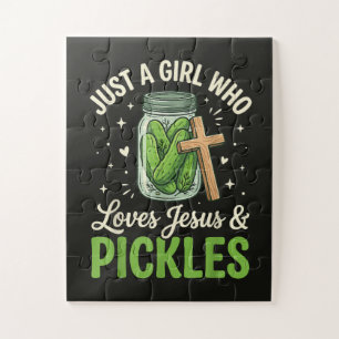 Puzzle Juste une fille qui aime Jésus et les cornichons