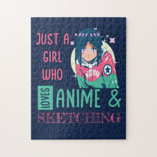 Puzzle Juste une fille qui aime l'anime et le dessin