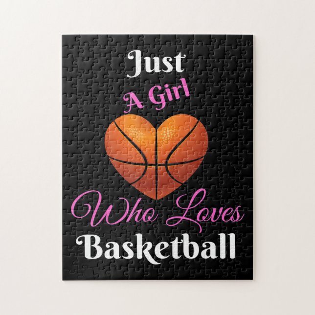 Puzzle Juste Une Fille Qui Aime Le Basket-Ball (Vertical)