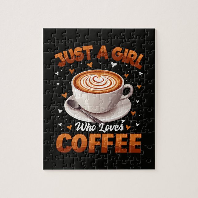 Puzzle Juste une fille qui aime le café (Vertical)