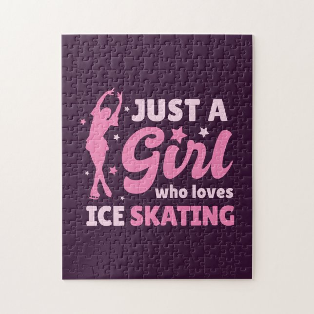 Puzzle Juste Une Fille Qui Aime Le Patinage Sur Glace (Vertical)