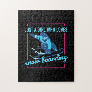 Puzzle Juste Une Fille Qui Aime Le Snowboard