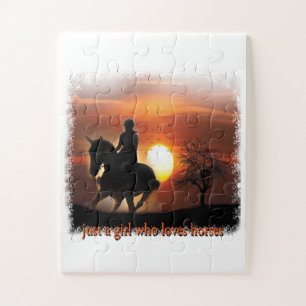 Puzzle juste une fille qui aime les chevaux