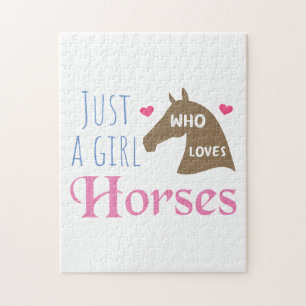 Puzzle Juste une fille qui aime les chevaux