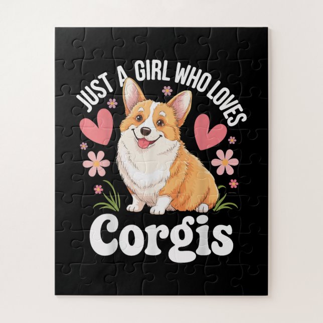 Puzzle Juste une fille qui aime les Corgis (Vertical)