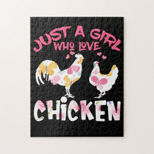 Puzzle Juste une fille qui aime les poulets, le poulet mi