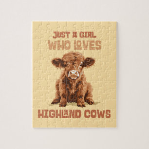Puzzle Juste une fille qui aime les vaches Highland