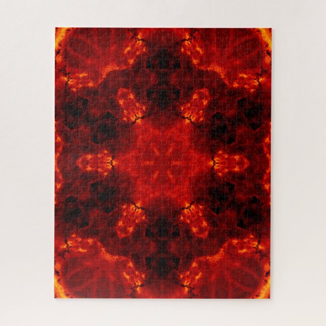 Puzzle Kaleidoscope flamboyant flocon de neige Orange Gra (Vertical)