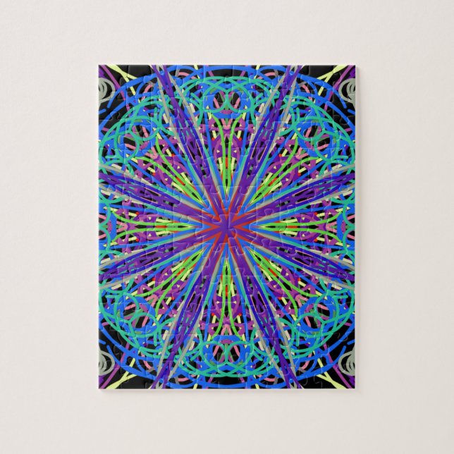 Puzzle Kaleidoscope Mandala Art Joyeuses couleurs (Vertical)