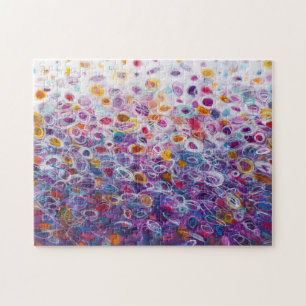 Puzzle Kaleidoscope - Peinture des cercles Abstraits viol