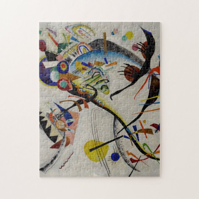 Puzzle Kandinsky Blue Segment Abstract Painting (Vertical)