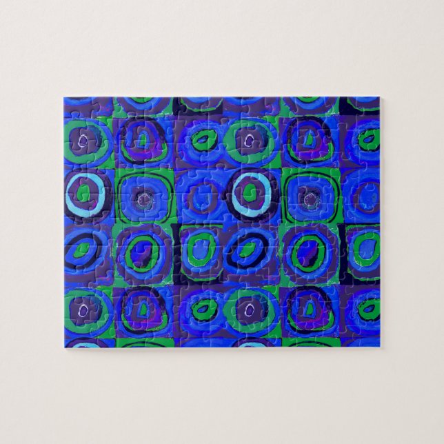 Puzzle Kandinsky Farbstudie Carrés Bleus Cercle Carré  (Horizontal)