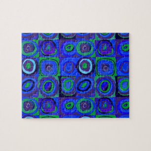 Puzzle Kandinsky Farbstudie Quadrate Carrés bleus