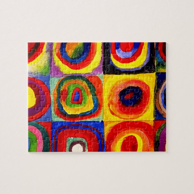 Puzzle Kandinsky Farbstudie Quadrates Cercles Art  (Horizontal)