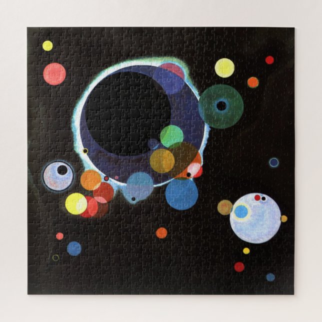 Puzzle Kandinsky - Several Circles, famous abstract art. (Vertical)