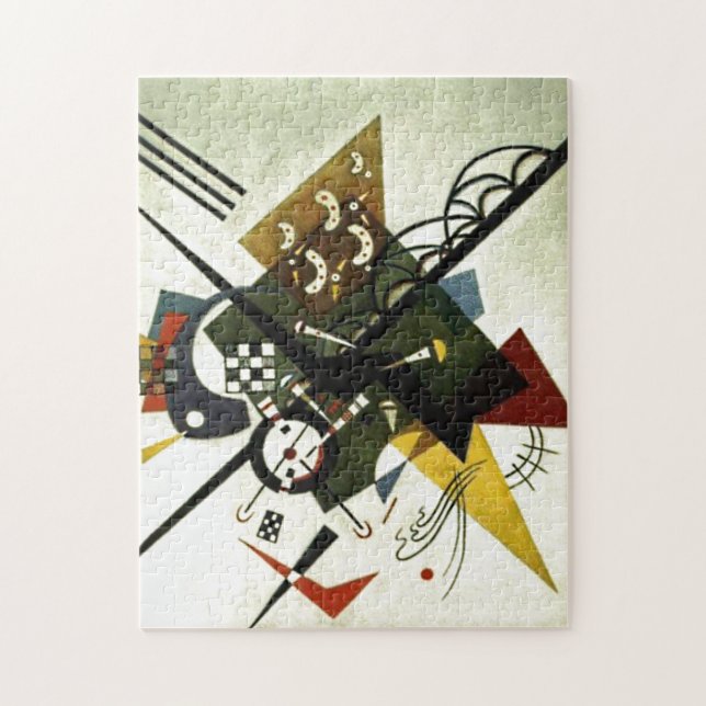 Puzzle Kandinsky Sur White II Peinture Art Abstrait (Vertical)
