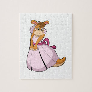 Puzzle Kangaroo comme mariée avec robe Mariage