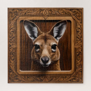 Puzzle Kangaroo en bois 3D australien