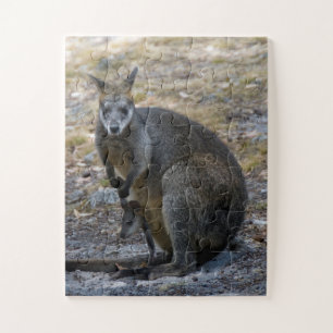 Puzzle Kangaroo Wallaby et bébé Joey Easy Kids