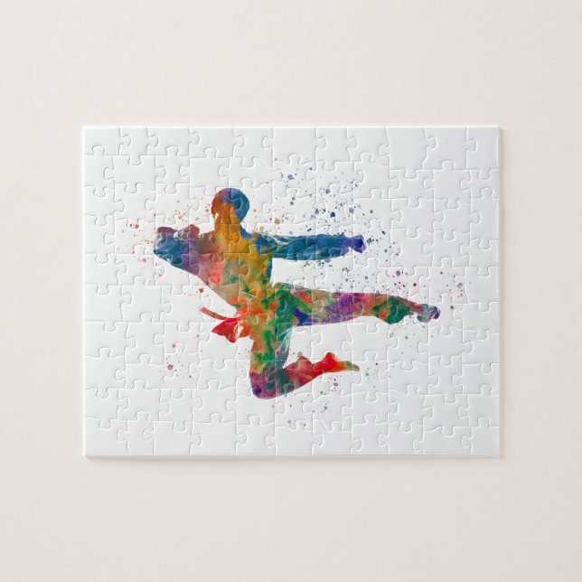 Puzzle Karate en aquarelle (Horizontal)