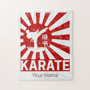 Puzzle Karate Martial Arts avec design Vintage japonais