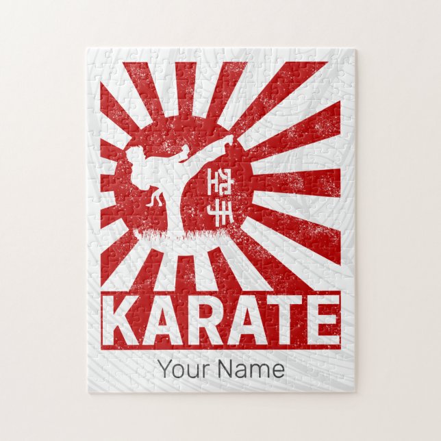 Puzzle Karate Martial Arts avec design Vintage japonais (Vertical)