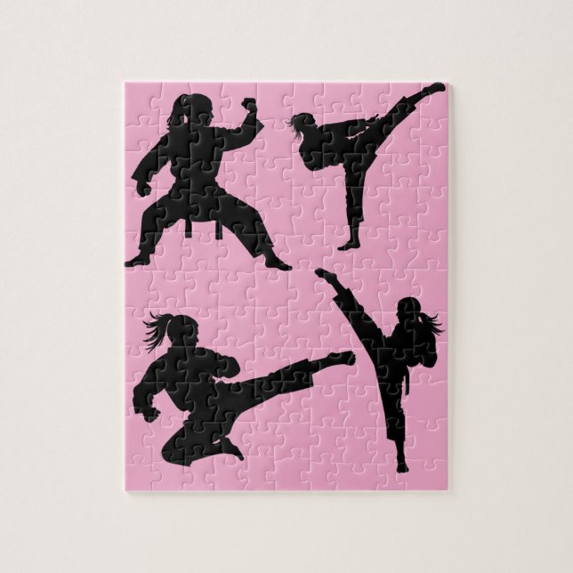 Puzzle Karate moderne tendance / Taekwondo / judo rose (Vertical)