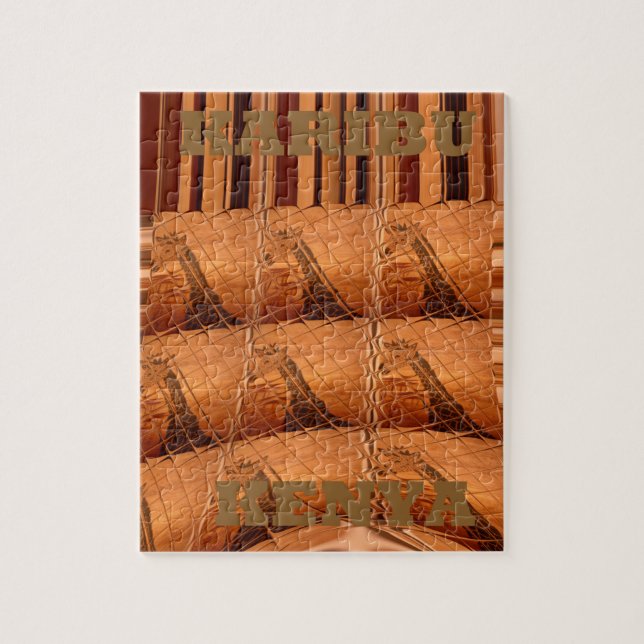 Puzzle Karibu Giraffe Hakuna Matata Chic Art Moderne Col (Vertical)