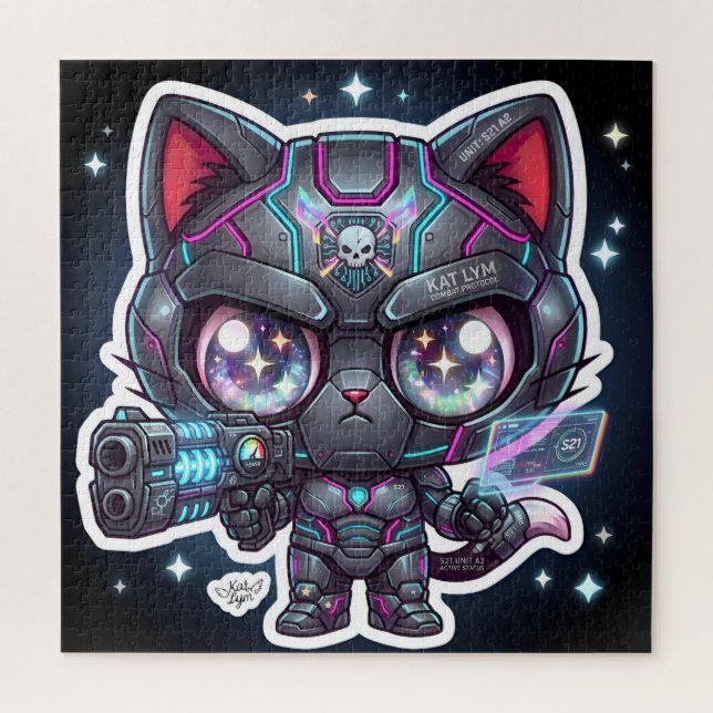 Puzzle Kat Lym Combat Protocol Mecha Cat (Vertical)