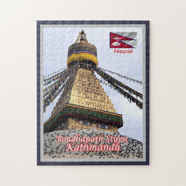 Puzzle Katmandou - Boudhanath Stupa - Népal - (Vertical)