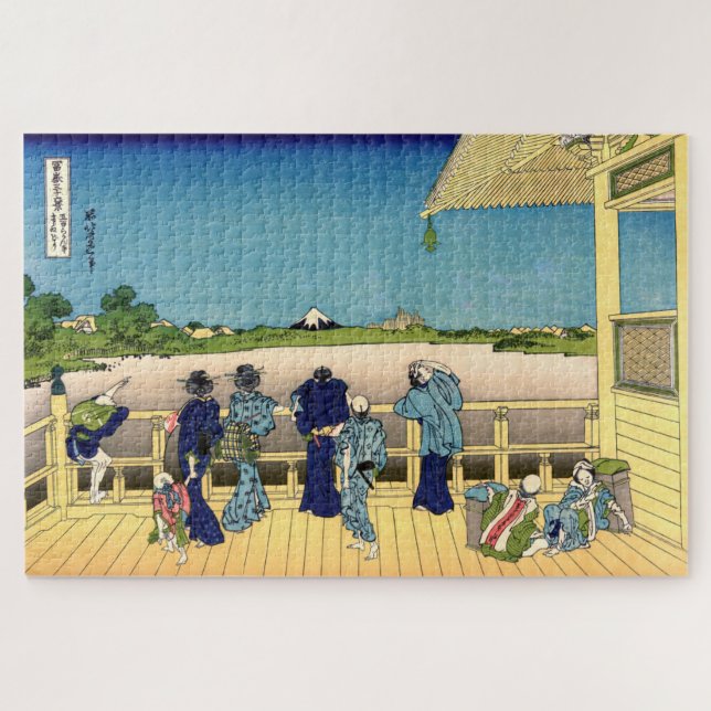 Puzzle Katsushika Hokusai - Salle de Sazai, Temple 500 Ra (Horizontal)