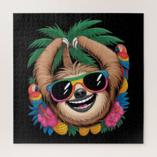 Puzzle Kawaii Paresseux Tropical – Vibrations Été Douces