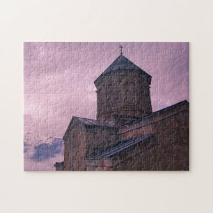 Puzzle Kazbegi Georgia Gergeti Church Paysage de montagne