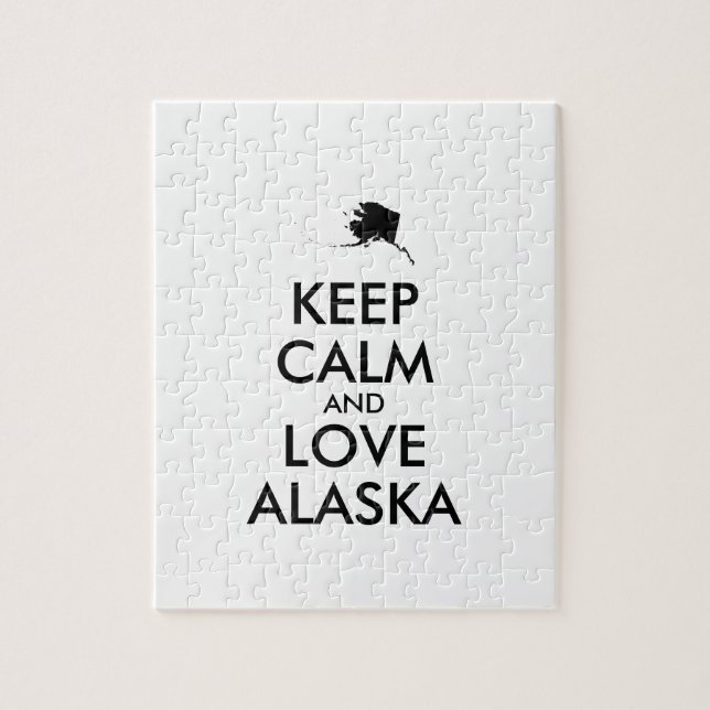 Puzzle KEEP CALM et LOVE ALASKA (Vertical)