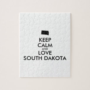 Puzzle KEEP CALM et LOVE SOUTH DAKOTA