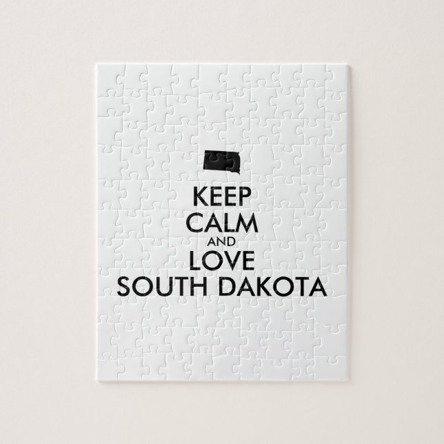 Puzzle KEEP CALM et LOVE SOUTH DAKOTA (Vertical)