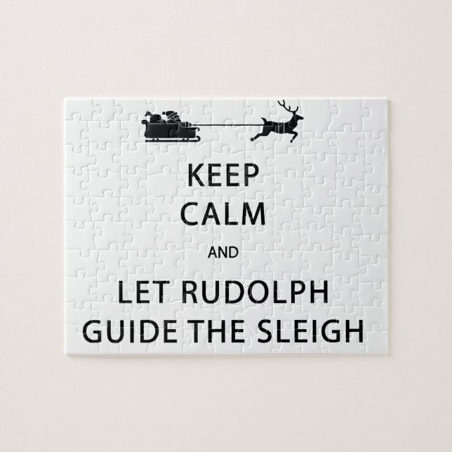 Puzzle Keep Calm Let Rudolph Guide Sleigh (Horizontal)