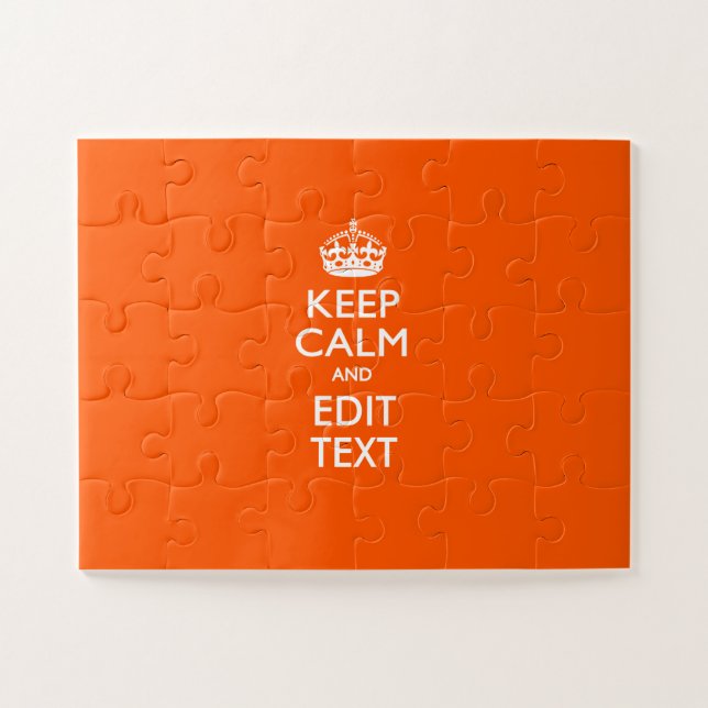 Puzzle KEEP CALM personnalisé et modifier le texte pour u (Horizontal)