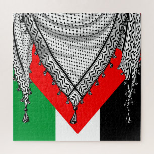 Puzzle Keffiyeh Écharpe palestinienne tissu traditionnel