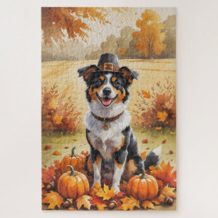 Puzzle Kelpie Australien Feuilles d'Automne Art de Thanks