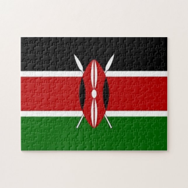 Puzzle Kenya - Drapeau - (Horizontal)
