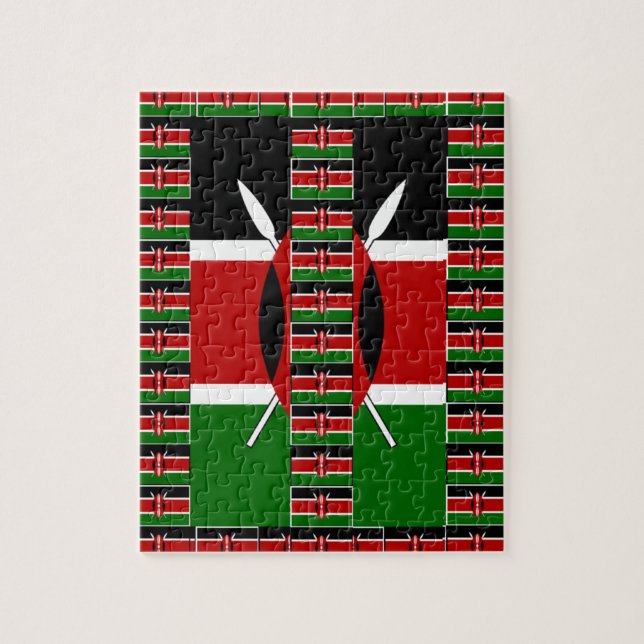 Puzzle Kenya noir vert (Vertical)