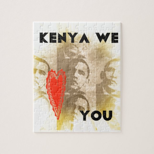 Puzzle Kenya We Lovely You Perspective Art Design (Vertical)