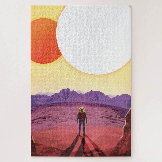 Puzzle Kepler-16b : Coucher de soleil solaire binaire Bea (Vertical)