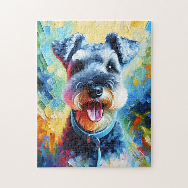 Puzzle Kerry Blue Terrier Chien acrylique Amoureux des ch (Vertical)