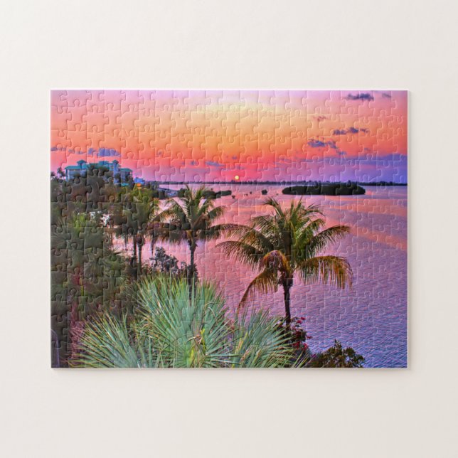 Puzzle Key West Floride. Vœux de Noël (Horizontal)