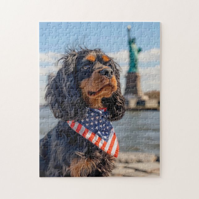 Puzzle King Charles Cocker Spaniel à New York (Vertical)