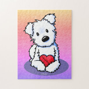 Puzzle KiniArt Westie Coeur réparé
